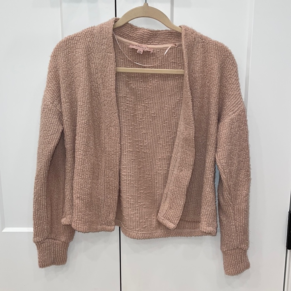 Philosophy Pink Cardigan